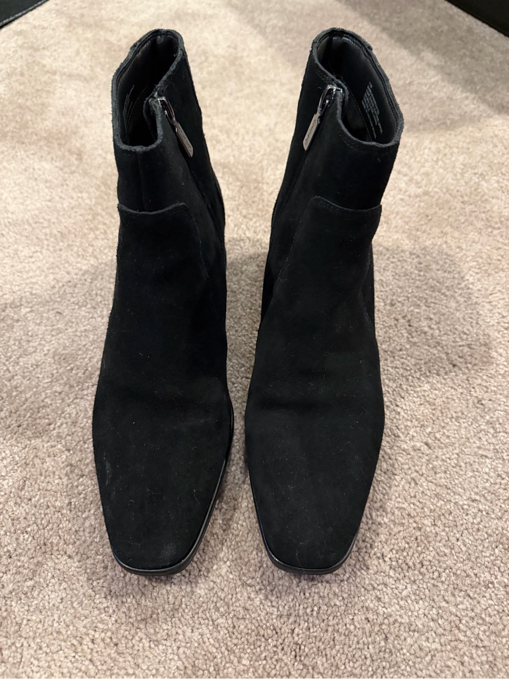 Blondo Marcie Waterproof Black Suede Ankle Boots 11M Square Toe